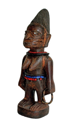 Statuette jumeau ibeji avec - jumeau,
