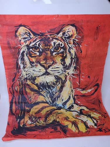 Vintage tiger canvas wall art - vintage,