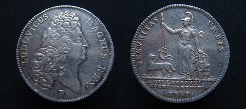 Jeton argent louis xiv 1709 - jeton,