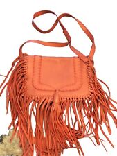 Superbe Sac Cuir Franges Corail Bash Modèle Bahia Tbe Authentique 