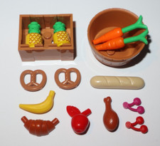 Lego ® Lot 15 Accessoire Commerce Nourriture Food Caisse Banane Croisant Pomme