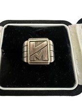 Bague chevalière or et argent