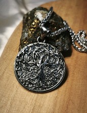 Collier en acier inoxydable avec pendentif arbre de vie - Bijoux Viking #119