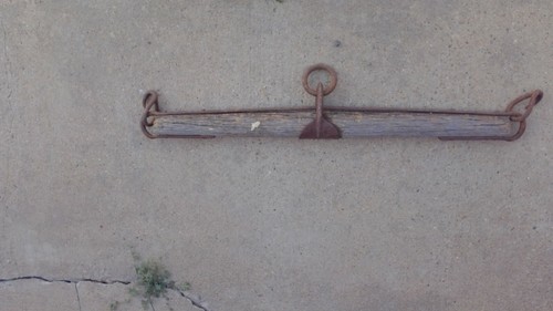 Antique wood metal wagon - &,
