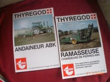 LOT DE 2  PROSPECTUS   PUBLICITAIRES   ANDAINEUR + RAMASSEUR  PIERRES  THYREGOD