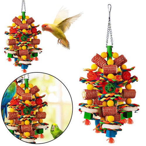 Jouet bois perroquet multi