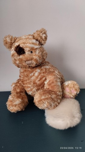 Peluche doudou chat rayé - g/,
