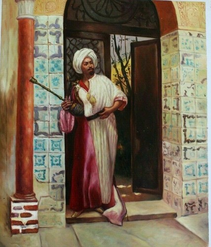 Scene orientaliste tableau - scene,