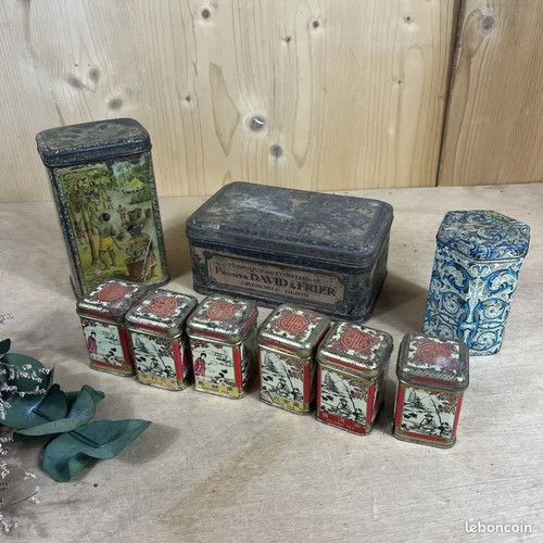 Lot boite métal vintage - lot,