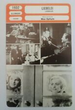 CARTE FICHE CINEMA 1932 LIEBELEI Magda Schneider Wolfgang Liebeneiner Luise Ullr
