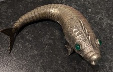 Poisson articule argent poinçon ALPACA sculpture vers 1900