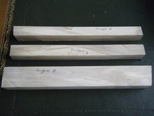 3 carrelets bois eucalyptus,ébénisterie,tournage,stylos,coutellerie