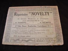 "Partition Répertoire Novelty 2 ème tuba basse Bombardon contrebasse si b"