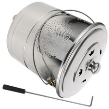  Baril brûlant en acier inoxydable, incinérateur d'argent, seau à feu de jardin,