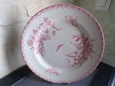 Grand plat rond creux sarreguemines Fleurs de champs Pexonne