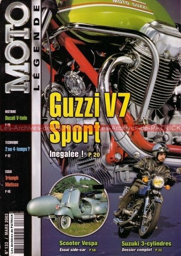 Moto legende 133 - guzzi, v7