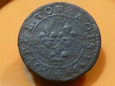 HENRI IV - DOUBLE TOURNOIS - 1599 A - TRES RARE LEGENDE INVERSEE ! DATE à 17h !