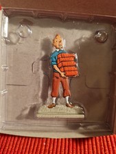 ARCHIVES TINTIN HERGÉ MOULINSART  FIGURINE EN PLOMB TINTIN  EN BOITE