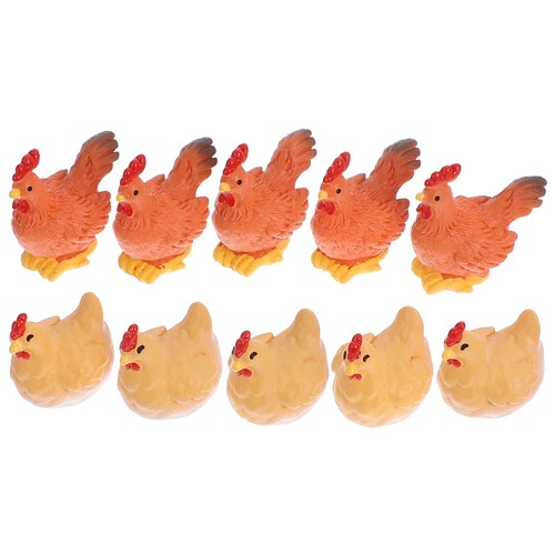 Pcs sculptures poulets - sculptures,