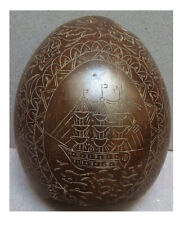 Noix de coco sculptée 19e s coconuts sculpture Marin bateau bagnard ship