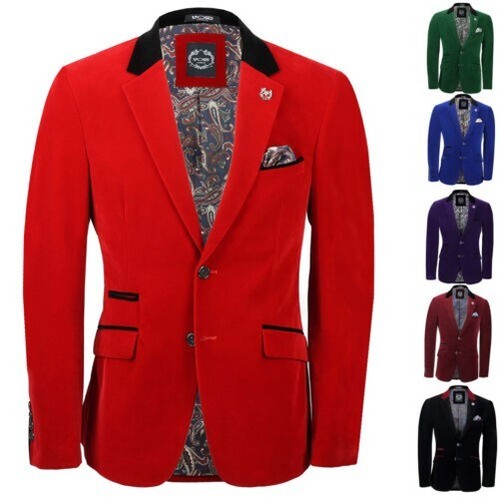 Hommes velours doux blazer - velours,