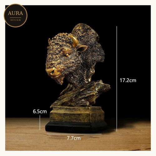Tête bison bronze vintage - tête,