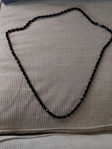 Collier sautoir jais ancien - sautoir,