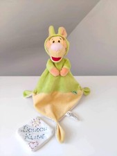 Doudou Plat/Mouchoir Tigrou Déguisé Lapin Vert Jaune Pois Winnie Disney Nicotoy