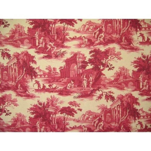 Toile jouy scène pêche - toile, de