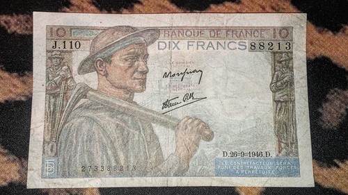 Billet francs mineur - 10,