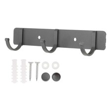 3 grey hook wall coat rack for