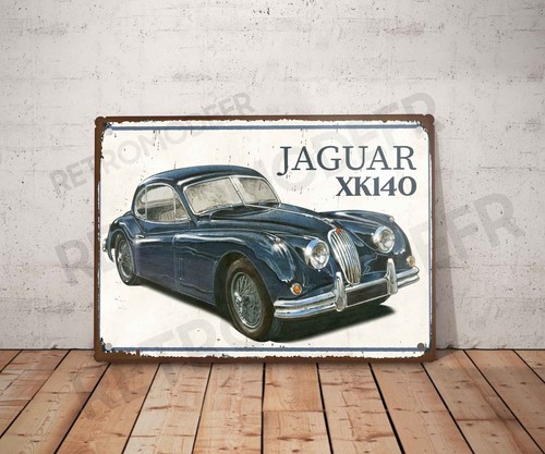 Plaque métal vintage jaguar