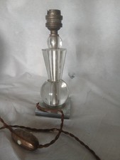 Lampe  Verre Et Metal Style