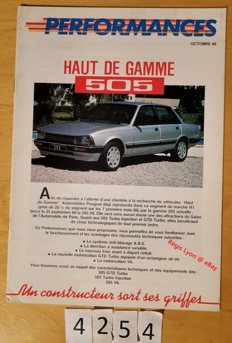 Perfomances peugeot 505 - 505, gtd