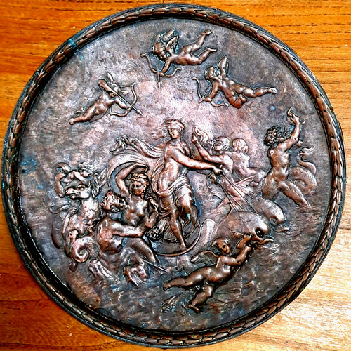 Bas relief cuivre repoussé - relief,