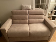 Canapé 2 places convertible Beige (Couchage Quotidien )