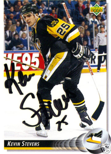 Kevin stevens signed hockey - stevens,