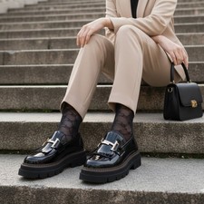 Mocassins Femme Noir Bly11