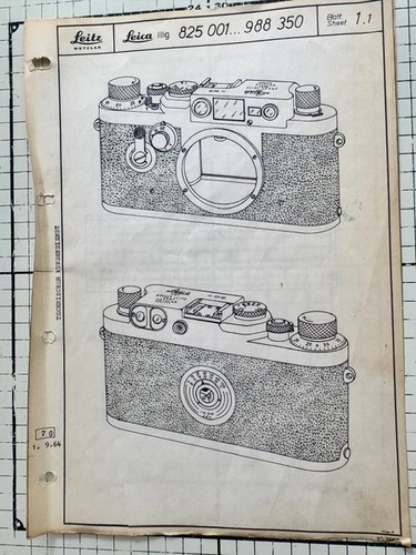 Leica iiig vue éclatée - vue,
