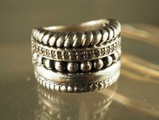 GROSSE BAGUE VINTAGE TI SENTO ARGENT MASSIF SILVER SIGNED RING T54