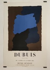 Dubuis Peintures 1964 Affiche Originale Exposition Abstrait