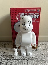 MEDICOM TOY Bearbrick x Casper Gentil Fantôme Be@rbrick 400% & 100% - Neuf