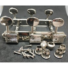 Mecaniques Wilkinson Vintage style Kluson 3+3 sur plaque, bouttons metal oval