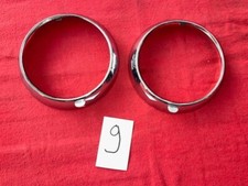 2 CERCLAGES DE PHARES NEUF CROME RENAULT 4CV ALPINE A106 A108