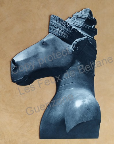 Statue art khmer - , decoupage