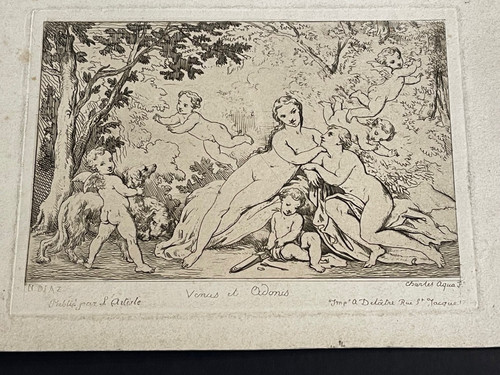 Gravure signée curiosa
