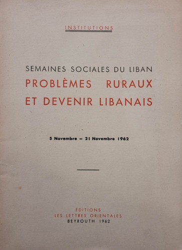 Semaines sociales liban - du,