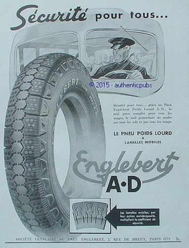 Publicite englebert pneu poids - publicite,