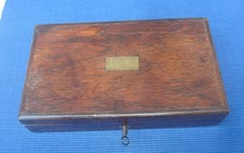 V70 Belle Boite Compas Acajou Laiton Napoléon III XIXe Complet Architecte