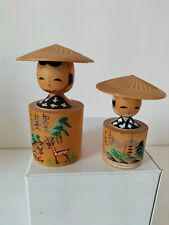 Joli ensemble poupées japonaises style Kokeshi